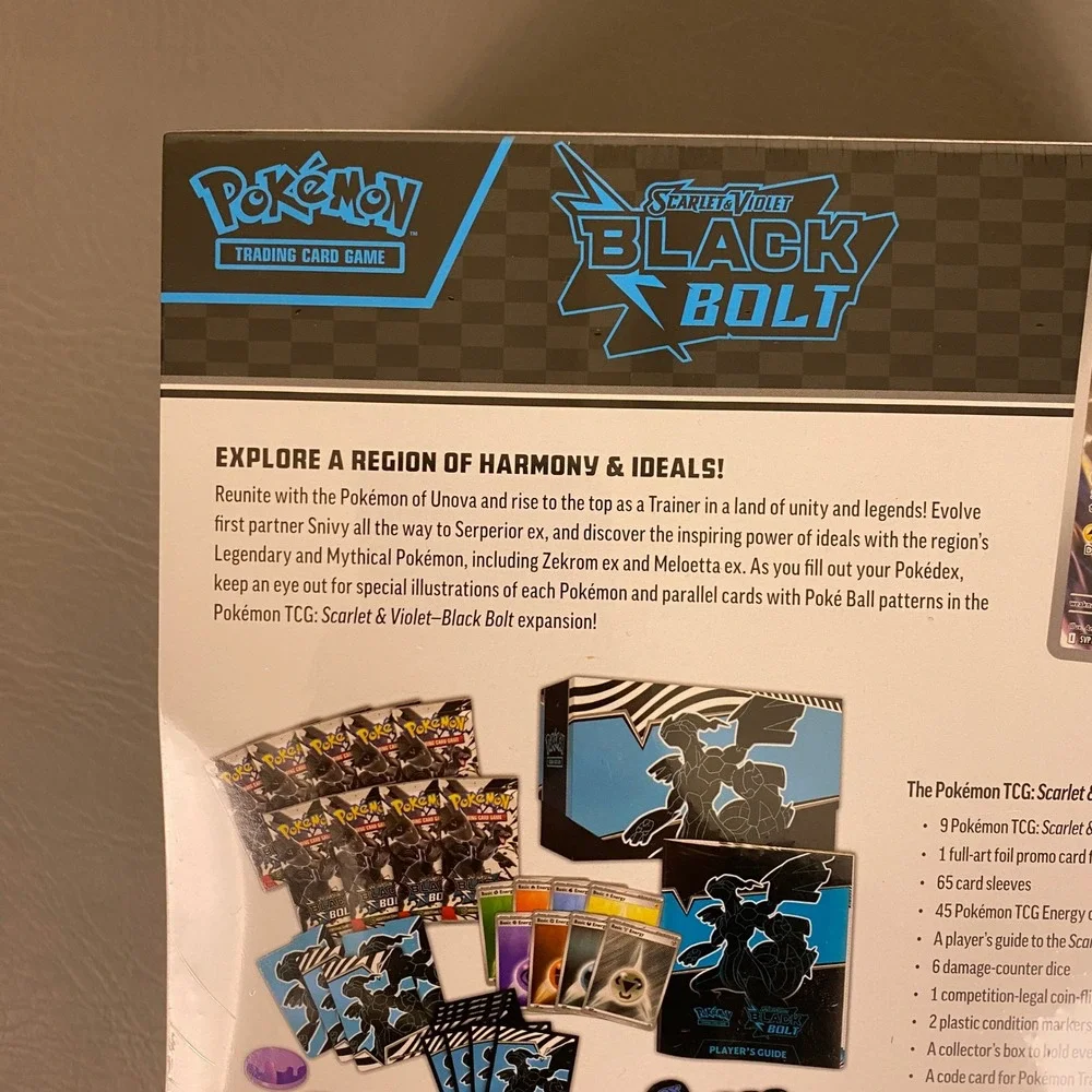 Pokemon TCG Scarlet & Violet Black Bolt Elite Trainer Box Zekrom ETB NEW Sealed